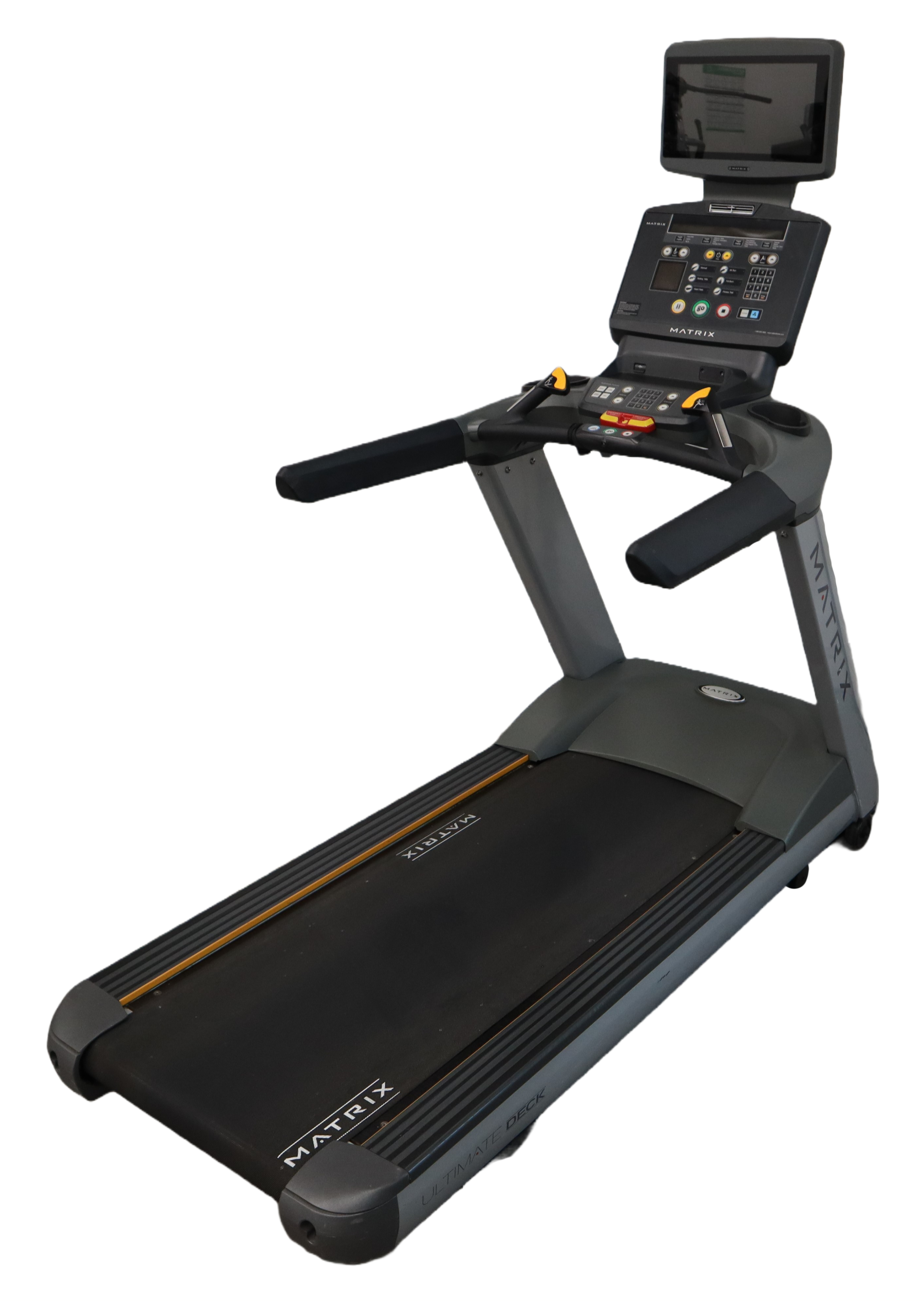 Used Matrix T5x-07 2013 W TV PVS FTM501E Non Folding Treadmill